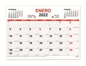 PLANNING CLASICO MENSUAL 2022 43X31CM MYRGA