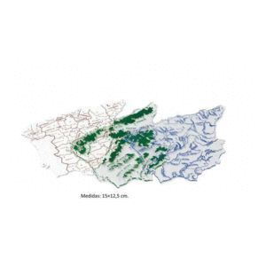 PLANTILLA MAPA ESPAÑA PEQUEÑO 250G BLISTER 3 UNIDADES SURTIDOS