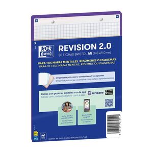 FLASHCARD 2.0 A5 30 FICHAS CUADROS 5X5 LILA OXFORD