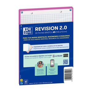 FLASHCARD 2.0 A5 30 FICHAS CUADROS 5X5 VIOLETA OXFORD