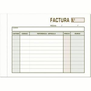 TALONARIO FACTURA 50AD DUPLICADO TAMAÑO A6 APAISADO PRAXTON