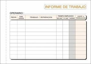 TALONARIO INFORME DE TRABAJO 58D DUPLICADO A6 APAISADO PRAXTON