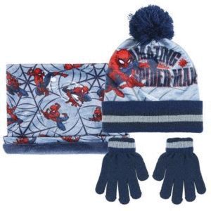 CONJUNTO GORRO GUANTES BRAGA SPIDERMAN