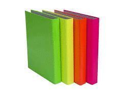 CARPETA 4 ANILLAS 40MM NARANJA NEON PARDO