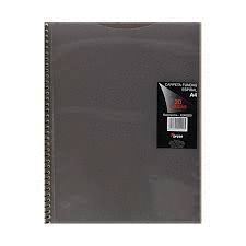 CARPETA DOSSIER A4 ANILLAS 50 FUNDAS NEGRA PRYSE