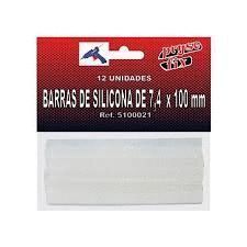 BARRAS DE SILICONA 7,5MM X 100 MM TRANSPARENTES 12 UNIDADES PRYSE