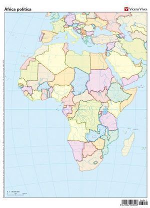 MAPA MUDO AFRICA POLITICO COLOR                   VIC