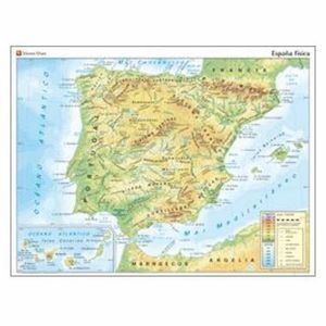 MAPA MUDO VICENS VIVES ESPAÑA FISICO