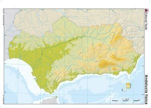 MAPA MUDO ANDALUCIA FISICO CON ACTIVIDADES VICENS VIVES