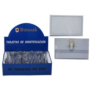 TARJETAS DE IDENTIFICACION CON IMPERDIBLE BISMARK