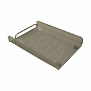 BANDEJA OFICINA METAL REJILLA PLATA