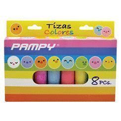 TIZAS 8 COLORES PAMPY REDONDAS