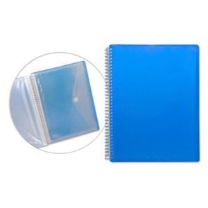 CARPETA A4 ESPIRAL 30 FUNDAS AZUL OFFICECLUB