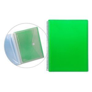 CARPETA A4 ESPIRAL 30 FUNDAS VERDE OFFICECLUB