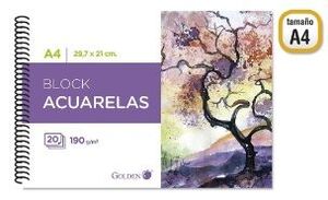 BLOCK ACUARELA A4 190GR 20H GOLDEN