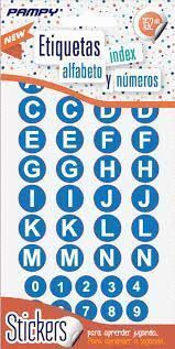 GOMETS ALFABETO Y NUMEROS 4X38 UNIDADES 