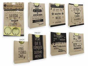 BOLSAS KRAFT 20X15 CM CON PEGATINAS DE CIERRE SET 2 UNIDADES