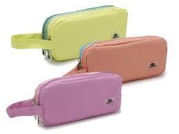 PORTATODO 2 CREMALLERAS BICOLOR PASTEL CON ASA