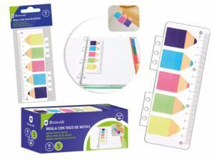 REGLA 15CM CON TACO DE NOTAS