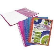 CARPETA A4 ESPIRAL 20 FUNDAS PERSONALIZABLE AZUL BISMARK