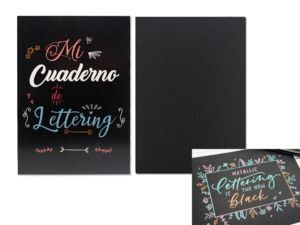 CUADERNO DE LETTERING A4 50H NEGRAS 80G