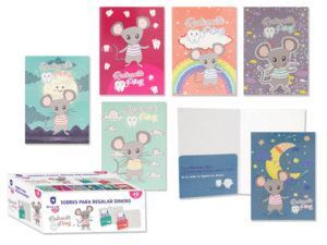 RATONCITO PEREZ SOBRE PARA DEJAR DINERO ALMOHADA