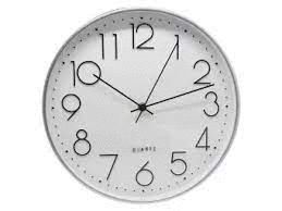 RELOJ DE PARED DE 30CM PLATA