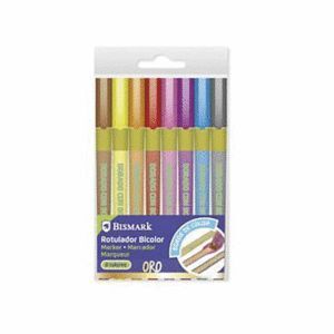ROTULADOR BICOLOR LETTERING DOBLE LINEA ORO + NEON PASTEL 8UD