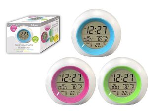 RELOJ DESPERTADOR MULTIFUNCION COLORS