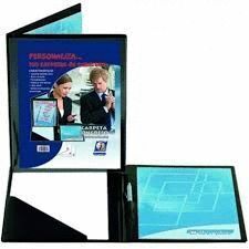 CARPETA CONGRESO Fº PERSONALIZABLE CON BLOC NEGRA