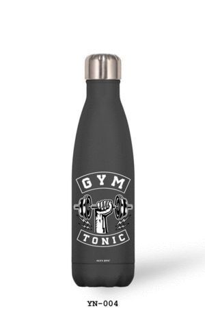 BOTELLA ALUMINIO NEGRA 500 ML GYM TONIC