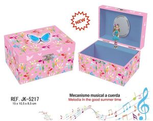 JOYERO MUSICAL PEQUEÑO BUTERFLYS  MARIPOSA