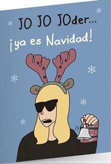 TARJETA NAVIDAD MODERNA DE PUEBLO JOJOJO