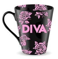 TAZA LA VECINA RUBIA NEGRA DIVA ROSAS