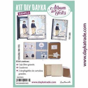 KIT CAJA LIBRO GRANDE, ÁLBUM DESPLEGABLE Y CUADERNO DAYKA