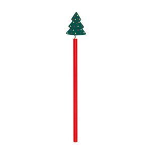 LAPIZ DE MADERA CON ARBOL NAVIDEÑO