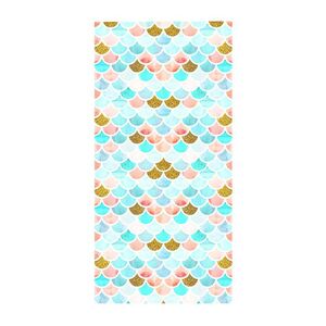 TOALLA ANTI-ARENA 160X80 CM DISEÑO ESCAMAS MULTICOLOR