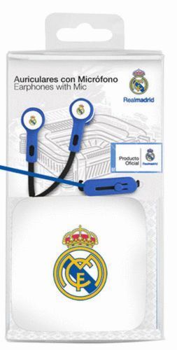 AURICULAR BOTON CON MICRO REAL MADRID BLANCO REF 9106008