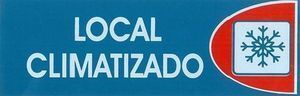 SEÑAL LOCAL CLIMATIZADO ADHESIVA 22X9,5 CM ROT-ADH