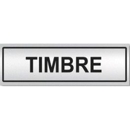 SEÑAL TIMBRE METALICA 2X8 CM