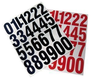 NUMEROS ADHESIVOS VINILO BLANCOS 28 MM L