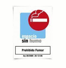 SEÑAL PVC ADHESIVA 15X21 ESPACIO SIN HUMO