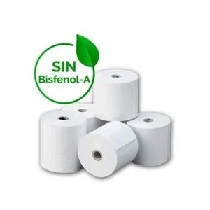 PAPEL TERMICO 80X80 SIN FENOL PAQUETE 10 ROLLOS