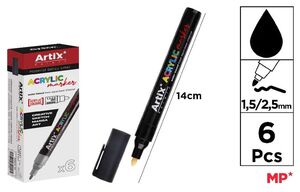 ROTULADOR ACRÍLICO NEGRO ARTIX