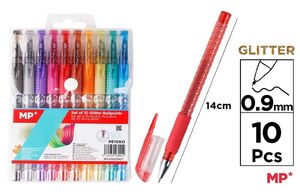 BOLÍGRAFOS PURPURINA 10 COLORES MP