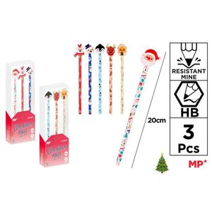 LAPICES MP NAVIDEÑOS 3 UNIDADES