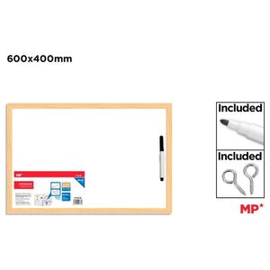 PIZARRA BLANCA MARCO DE MADERA 40X60 MP
