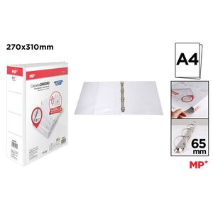 CARPETA MP A4 4 ANILLAS 65MM CANGURO BLANCA 