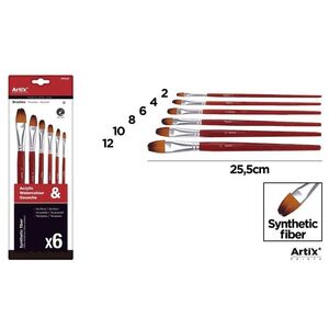SET DE 6 PINCELES SINTETICOS PP225 ARTIX