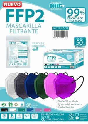 MASCARILLA FFP2 COLORES SURTIDOS